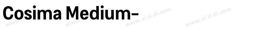 Cosima Medium字体转换
